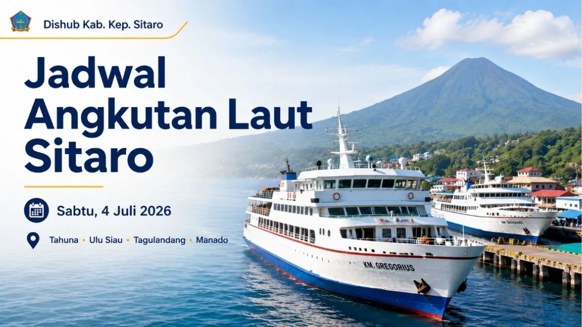jadwal kapal Sitaro 4 Juli 2026