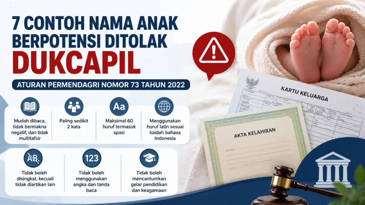Nama anak berpotensi ditolak Dukcapil