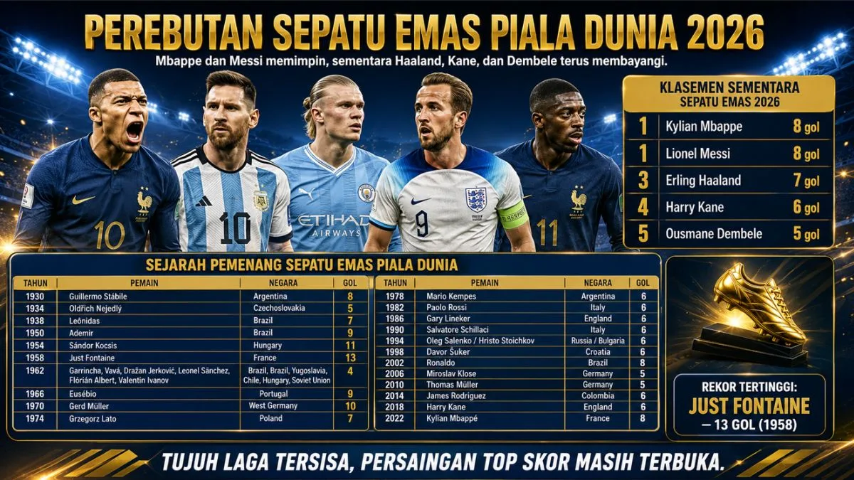 Perebutan Sepatu Emas Piala Dunia 2026