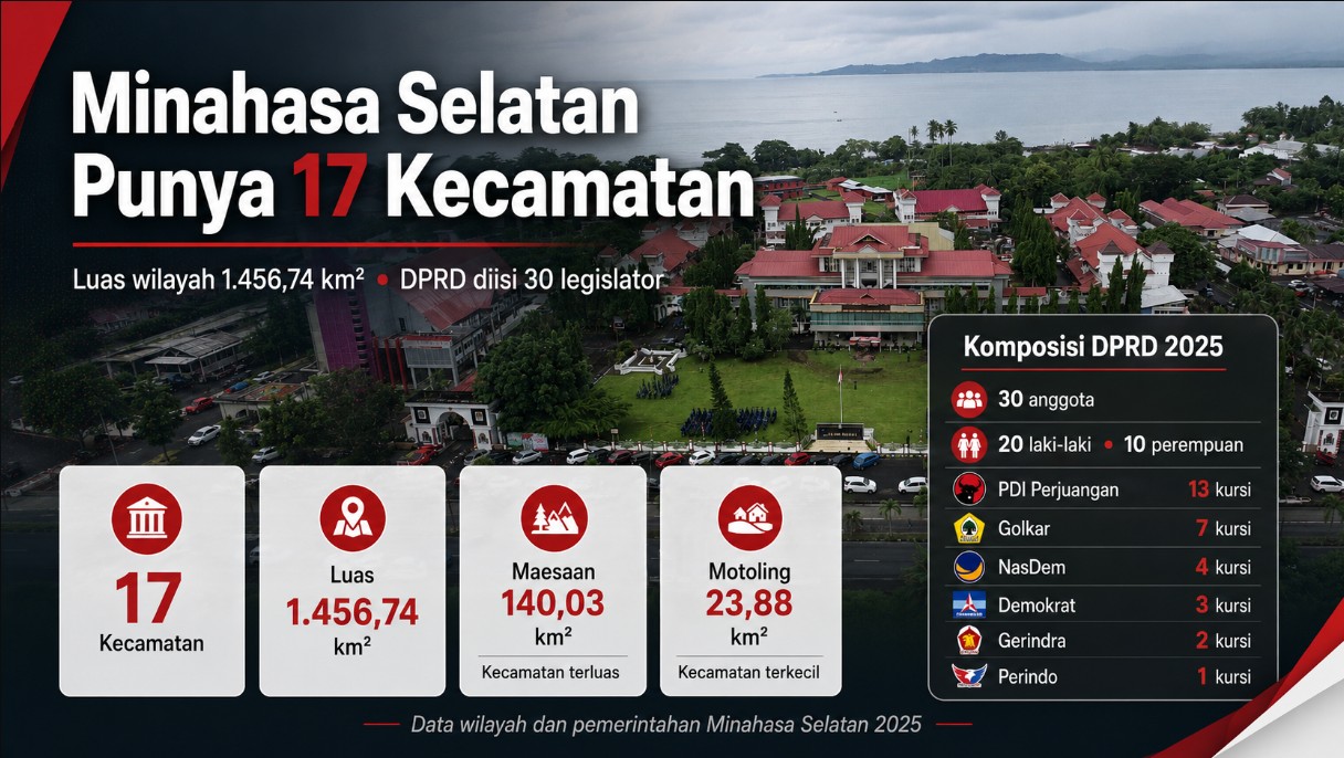 Data Minahasa Selatan 2025: PAD Naik, Penduduk Capai 243.519 Jiwa